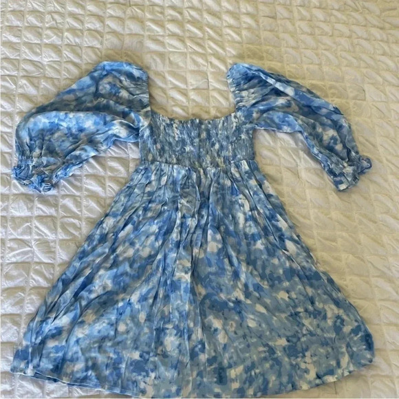 Faithfull the brand Magnolia tye dye ruched mini dress - Picture 5 of 11